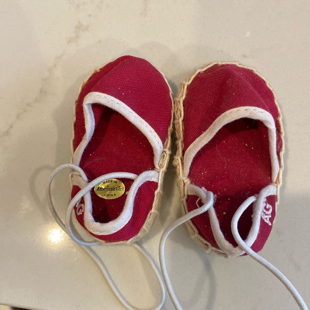 American Girl doll red espredrille shoes